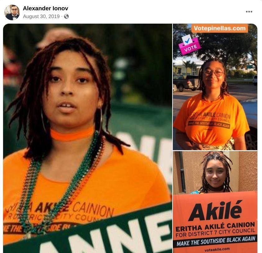 Facebook post by Alexander Ionov