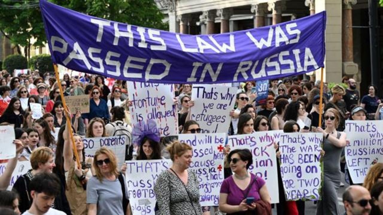  Protests against the adoption of the “foreign agents” law, Tbilisi