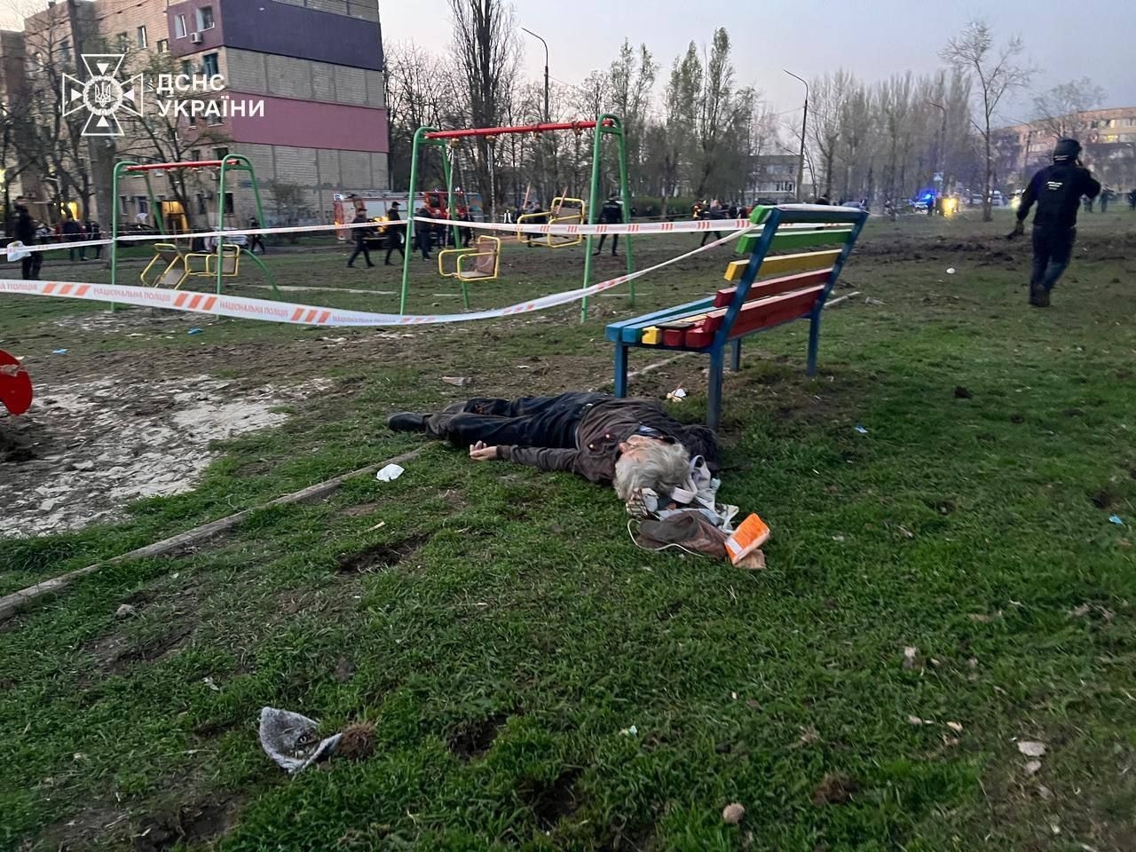 Aftermath of the Russian strike on Kryvyi Rih on April 4.