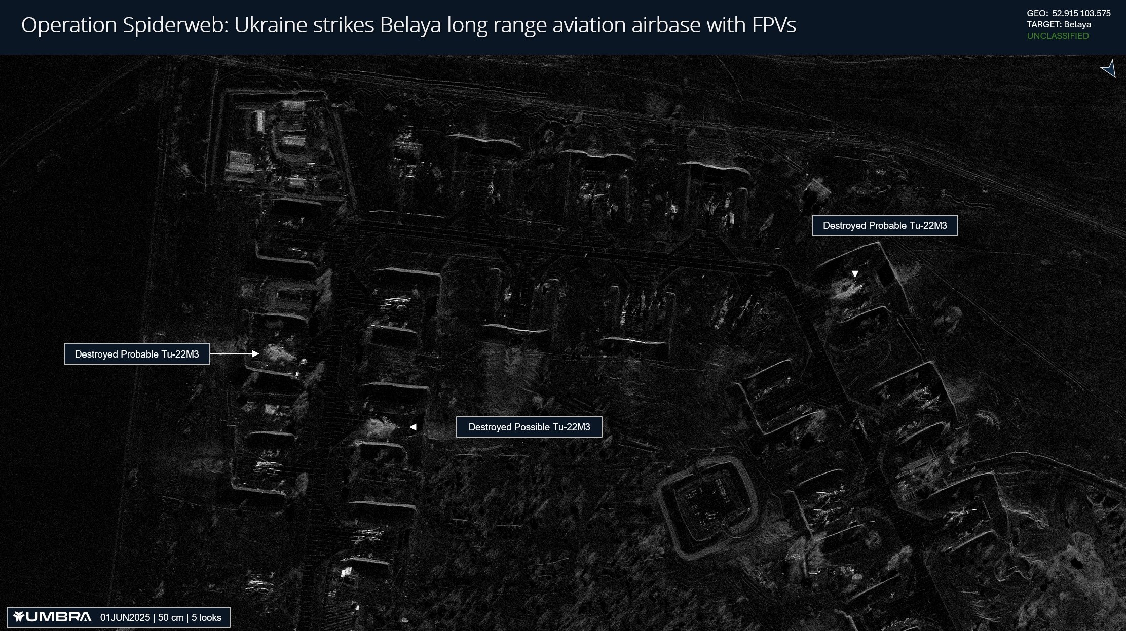Satellite image of Belaya air base in Russia’s Irkutsk Region