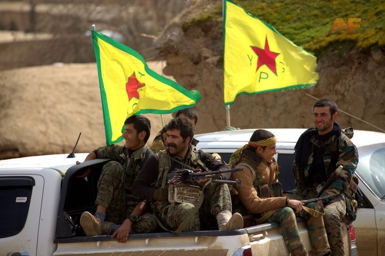 Fighters of the Kurdish-led Syrian Democratic Forces (SDF)