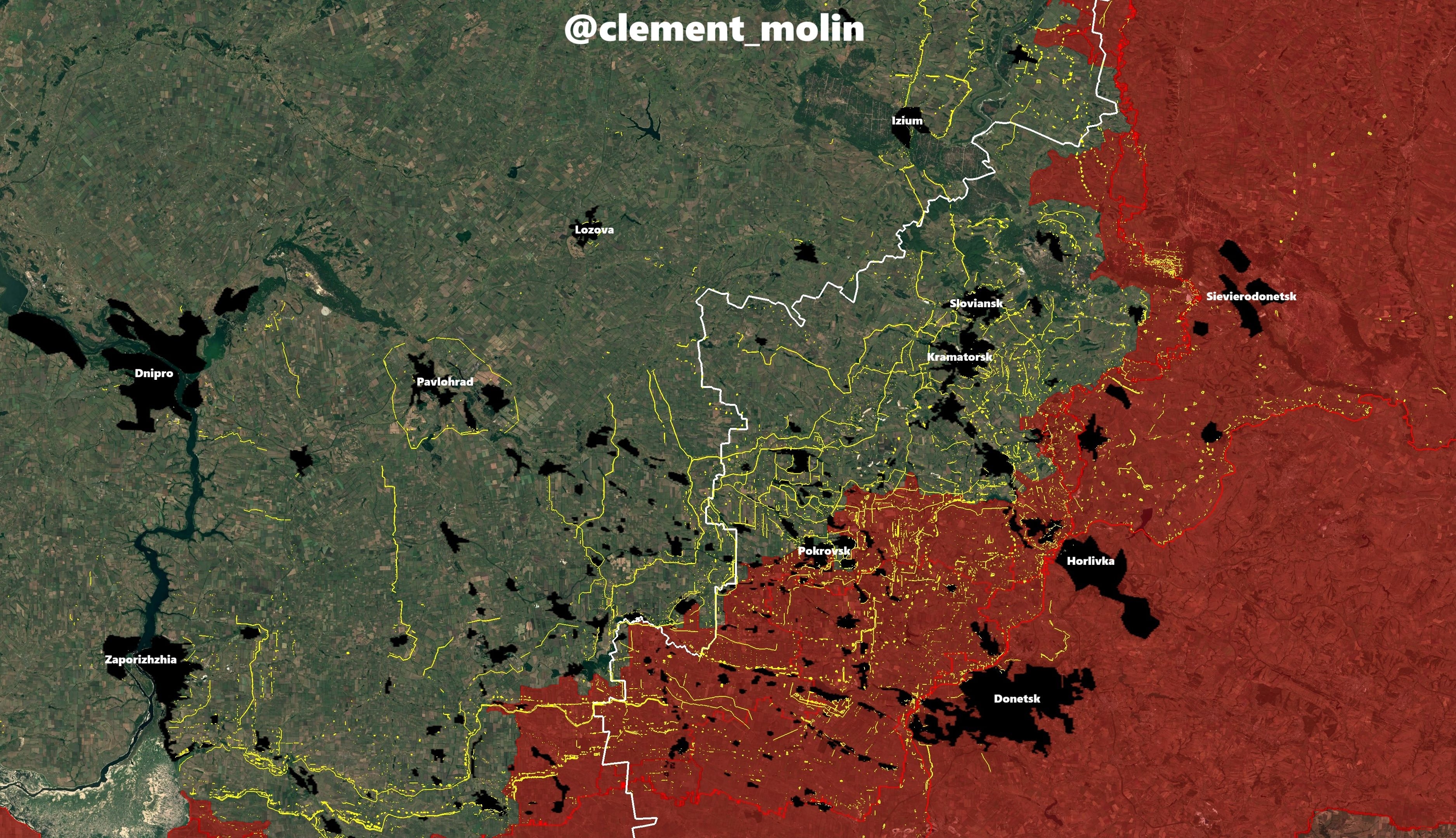 Deployment of defensive fortifications in Donbas