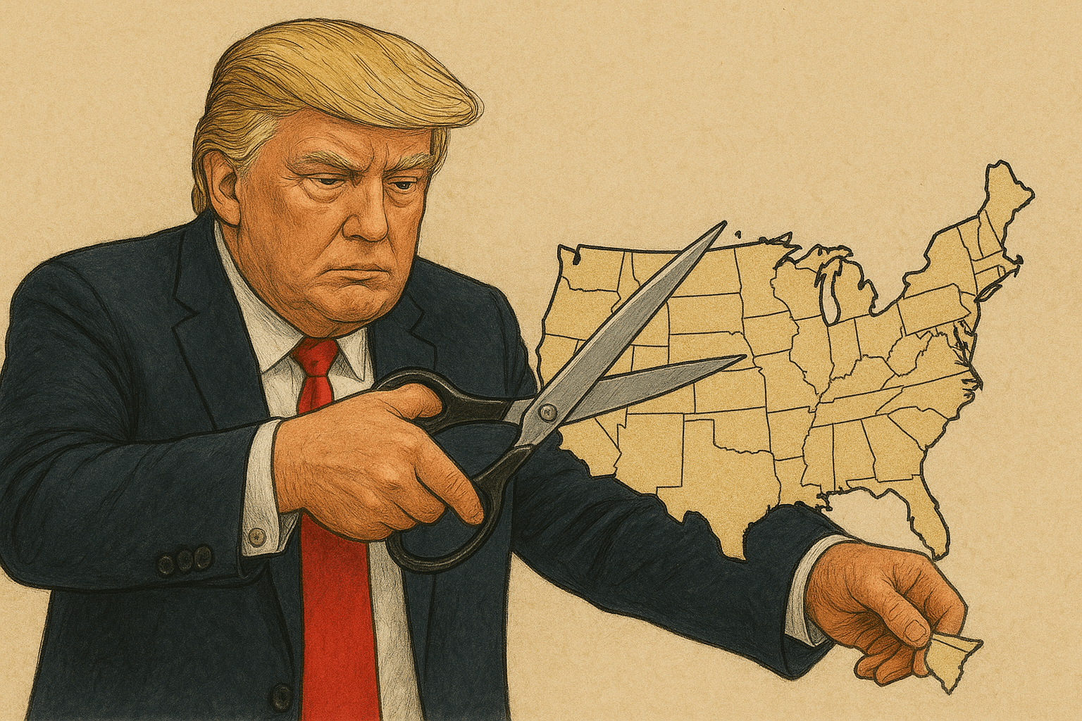 Трамп хочет перенарезать избирательные округа в США в пользу Республиканской партии (ChatGPT)