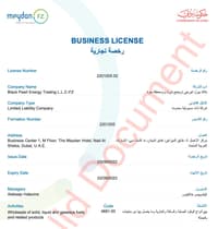 Black Pearl in the Dubai company register