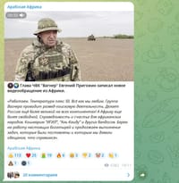 Screenshots of Wagner-affiliated Telegram channels and their coverage of their former boss