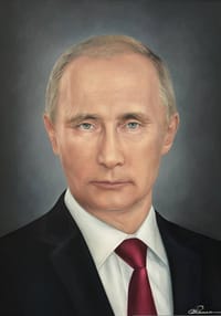 Портрет Владимира Путина работы Марины Ромахиной