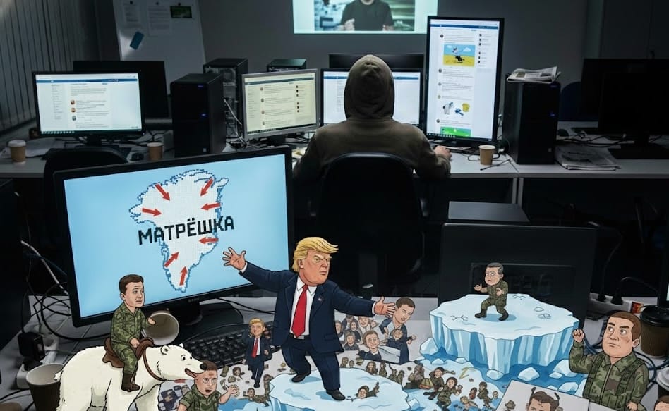 Kremlin-linked Matryoshka bot network launches campaign on Greenland dispute, claims Zelensky ready to send troops to fight against the U.S.