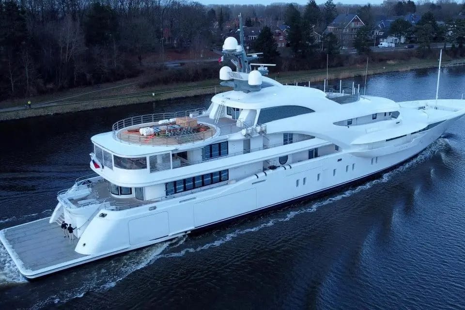 Superyacht linked to Putin spotted off the coast of Denmark