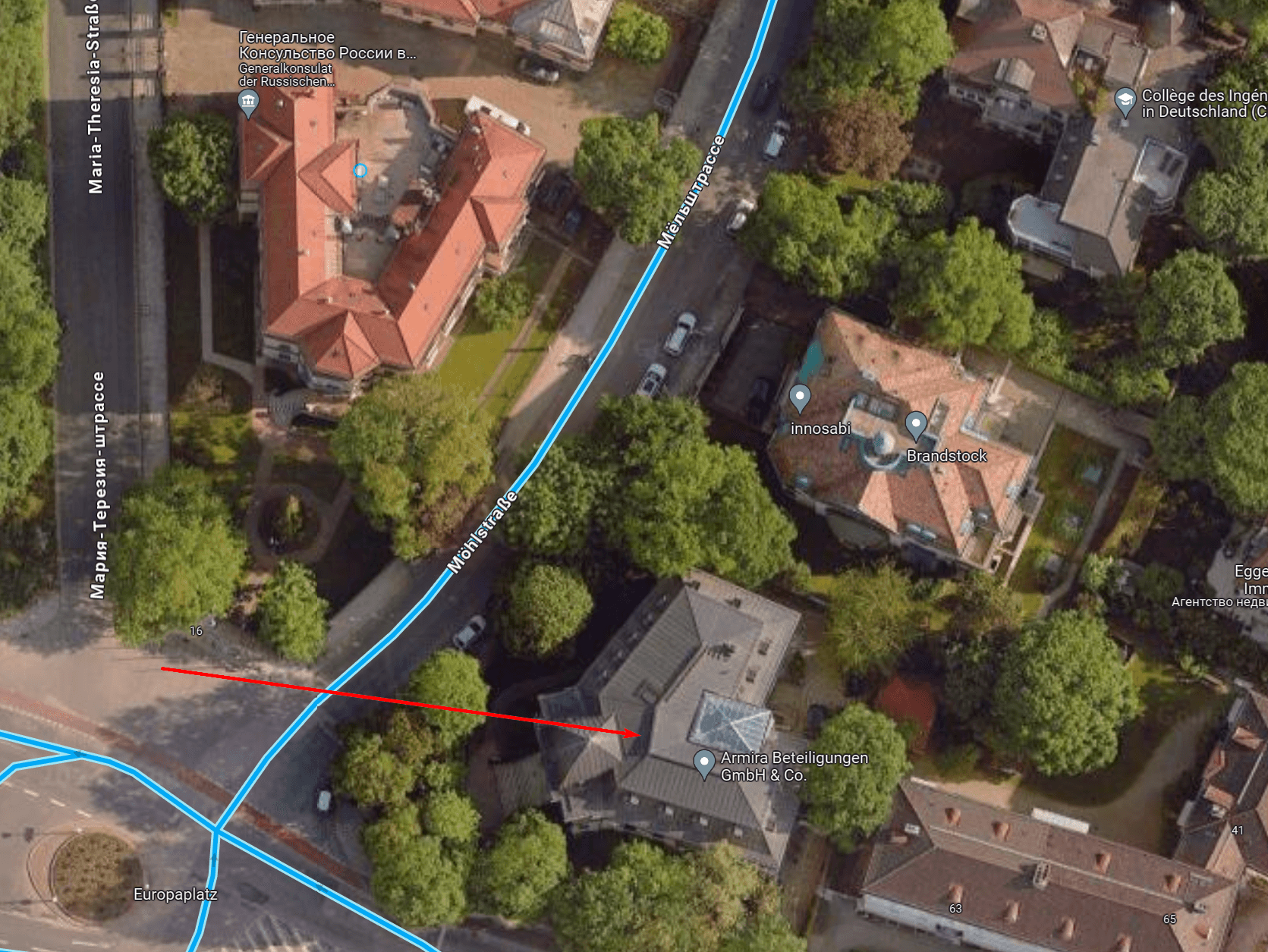 Особняк Марсалека напротив генконсульства России