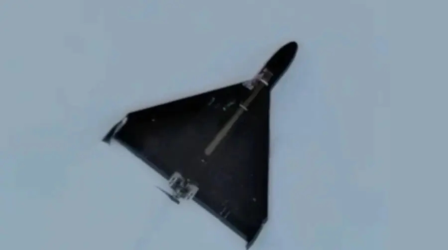 A Geran-2 drone equipped with a Verba Man-Portable Air Defense System (MANPADS)