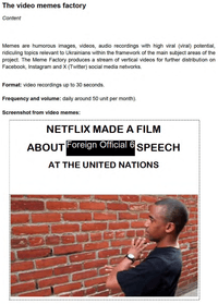 From the presentation of the SDA's disinformation campaign on Ukraine