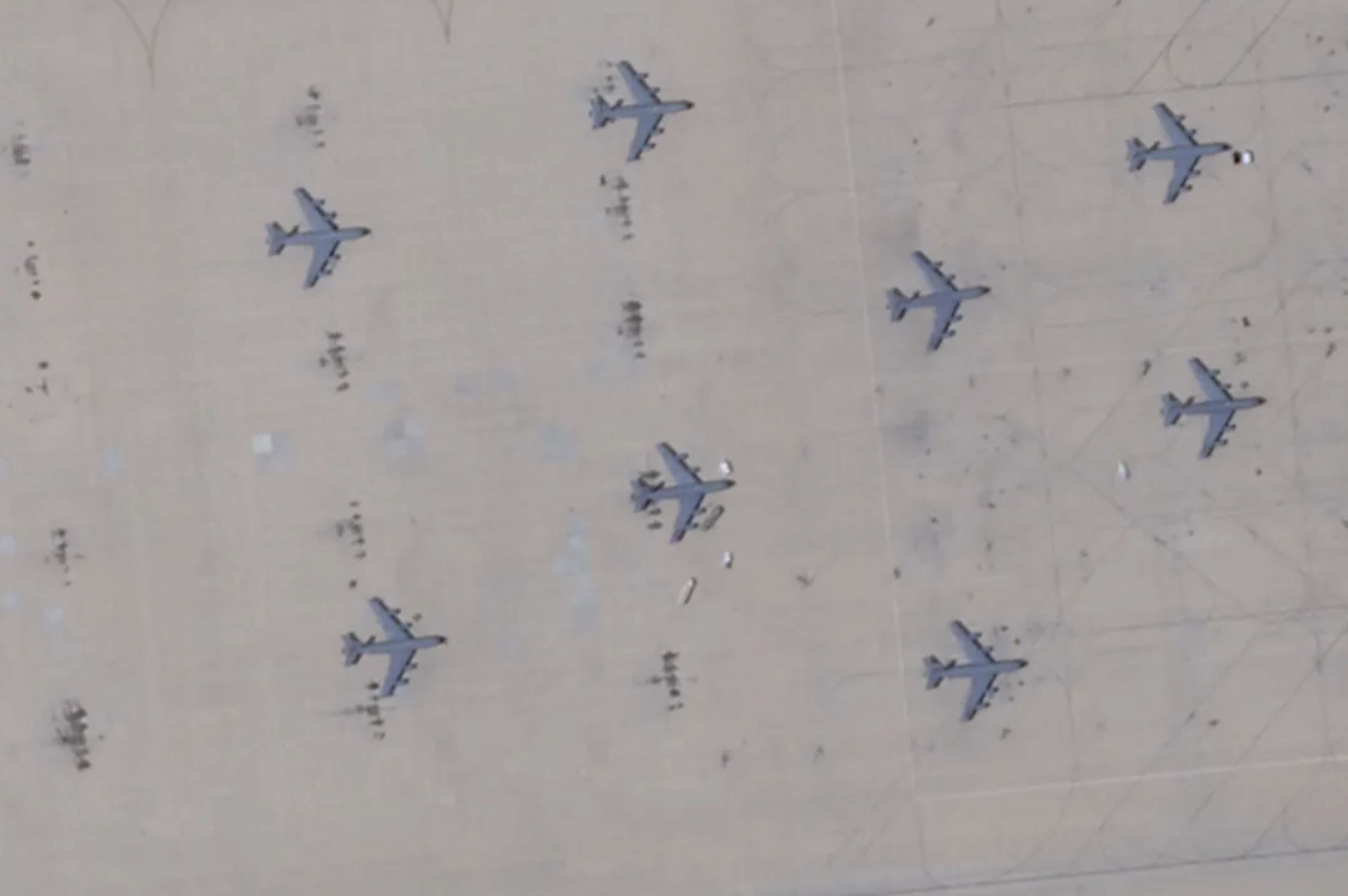 Military aircraft at Prince Sultan Air Base in Saudi Arabia