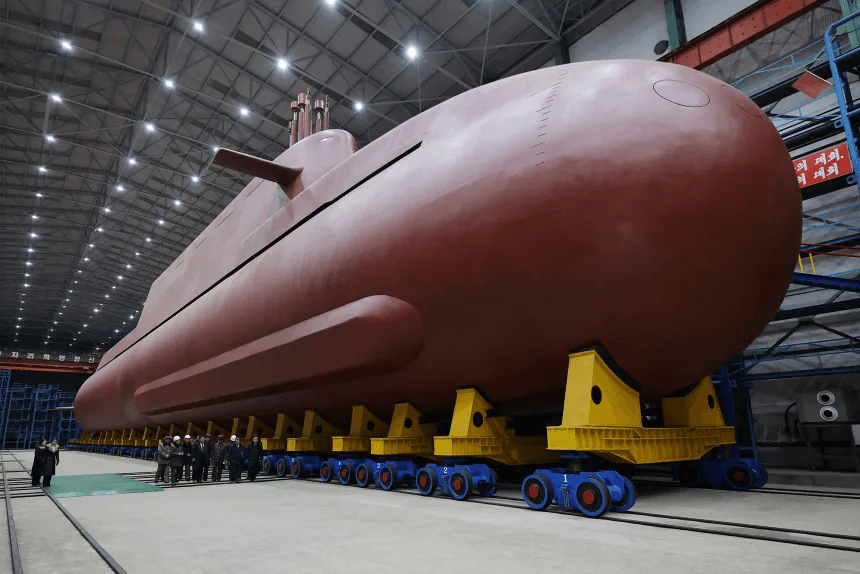 Construction site of a nuclear submarine, North Korea, Dec. 20, 2025