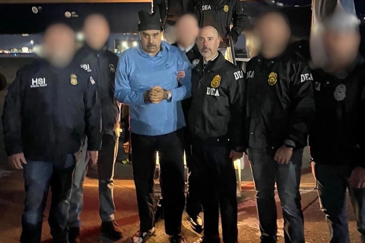 Nicolás Maduro, captured by American special forces and transported to the United States