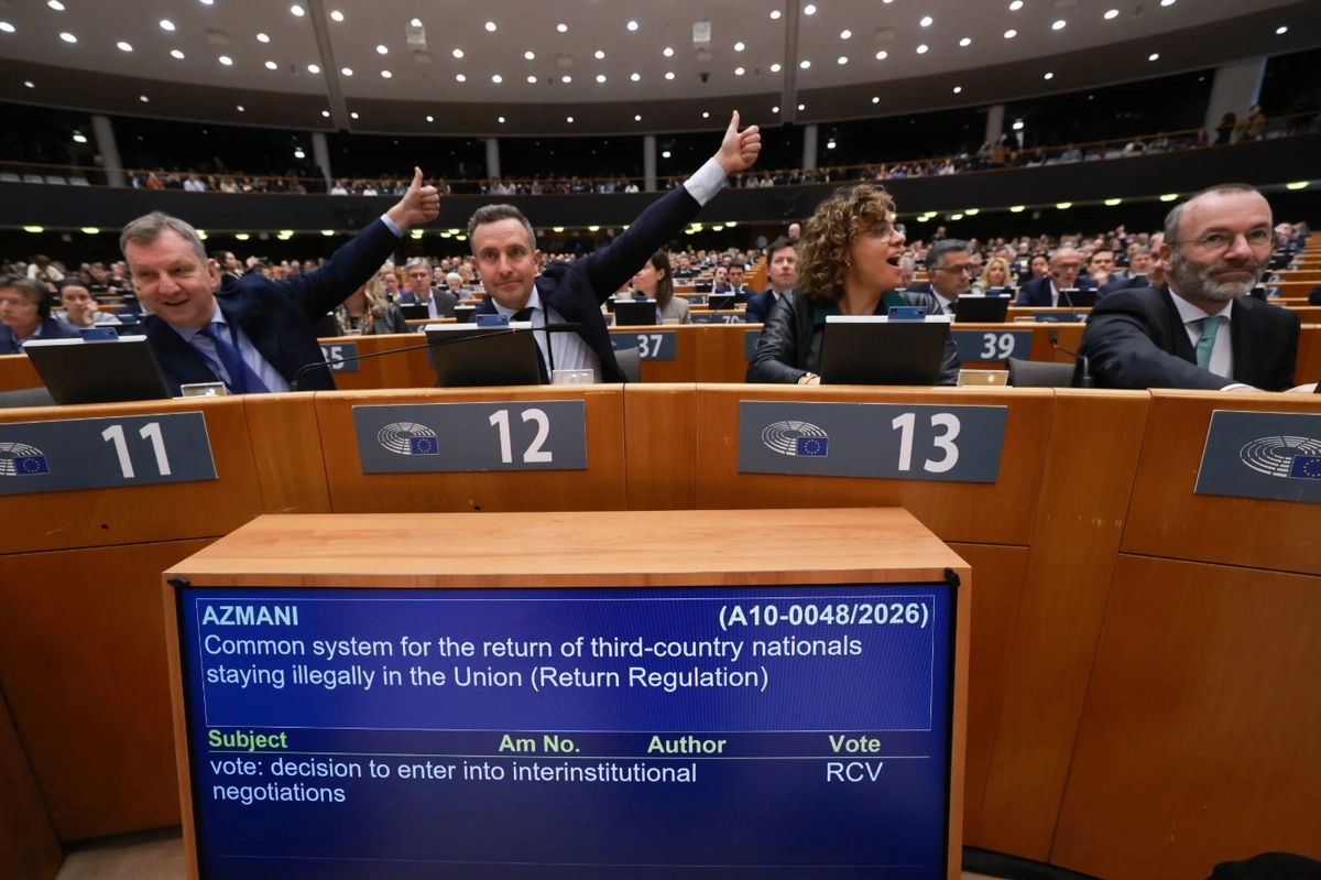 Members of the right-wing coalition in the European Parliament did not hide their satisfaction after pushing through the new Return Regulation for migrants