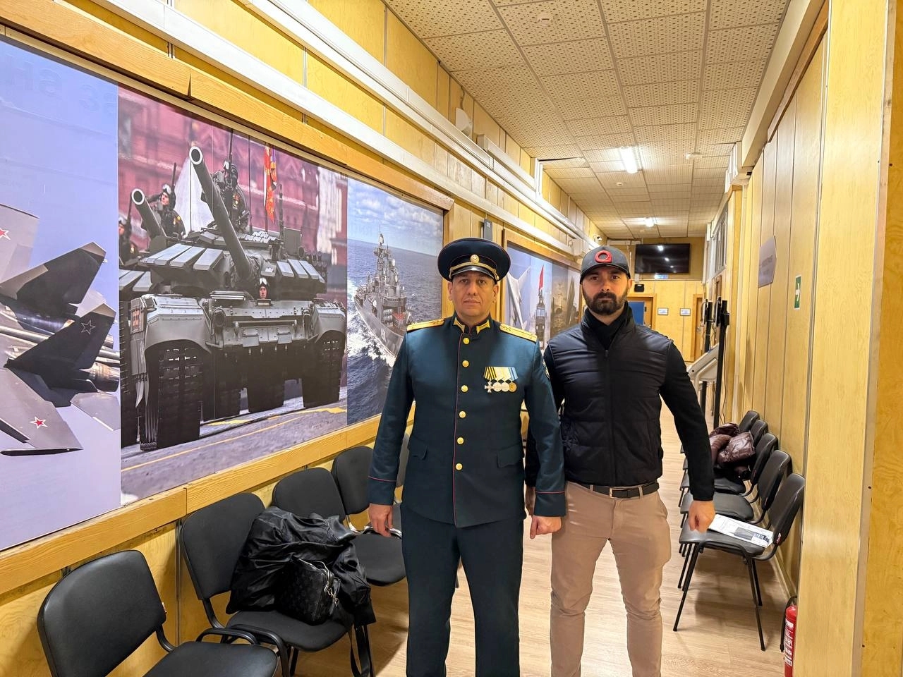 Arthur Avalone and Rodolfo Cordeiro at a recruitment center
