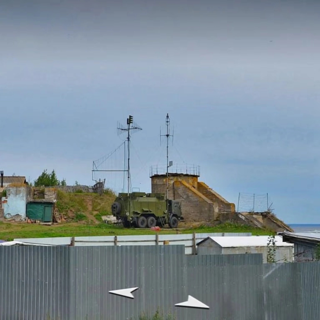 Screenshot from Yandex Maps showing the electronic warfare base near Kronstadt