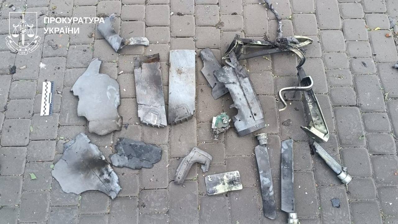 Осколки ракеты «Бандероль» после атаки в Балаклее
