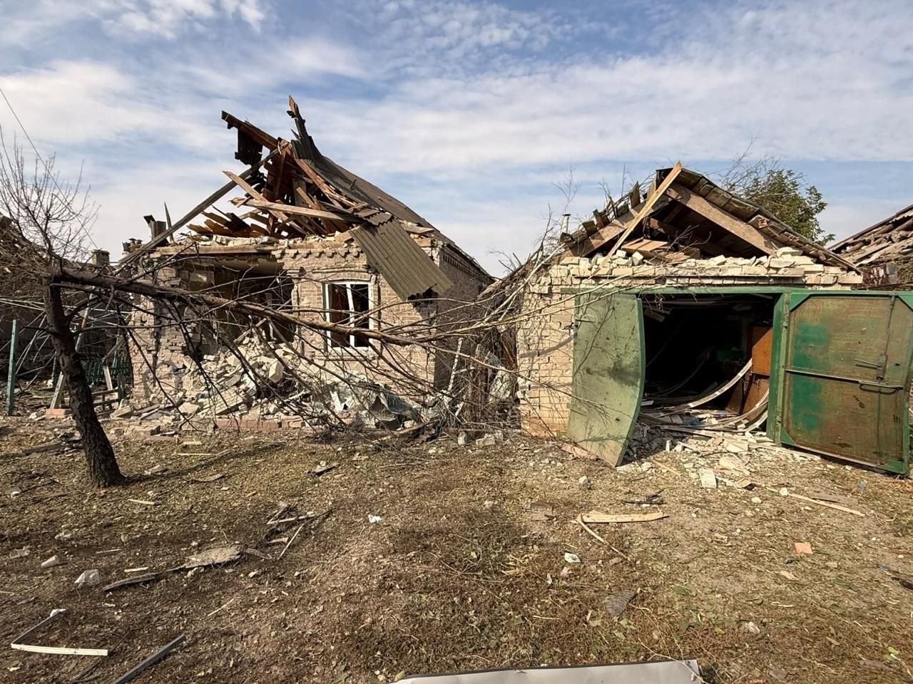 Последствия российского удара по поселку Беленькое, входящему в Краматорскую городскую общину, 8 октября 2026 года