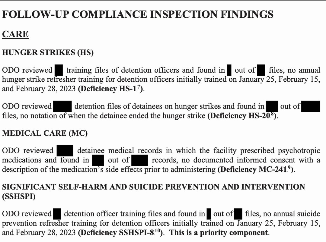 Source: ICE Office of Detention Oversight / Screenshot by The Insider
