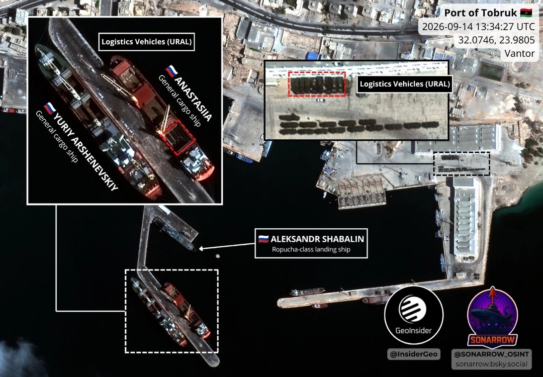 The Anastasiia unloading in Libya in September 2026