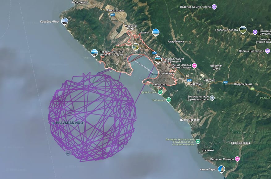GPS jamming reported in Gelendzhik Bay amid suspected movement of Russian Black Sea Fleet vessels from Novorossiysk
