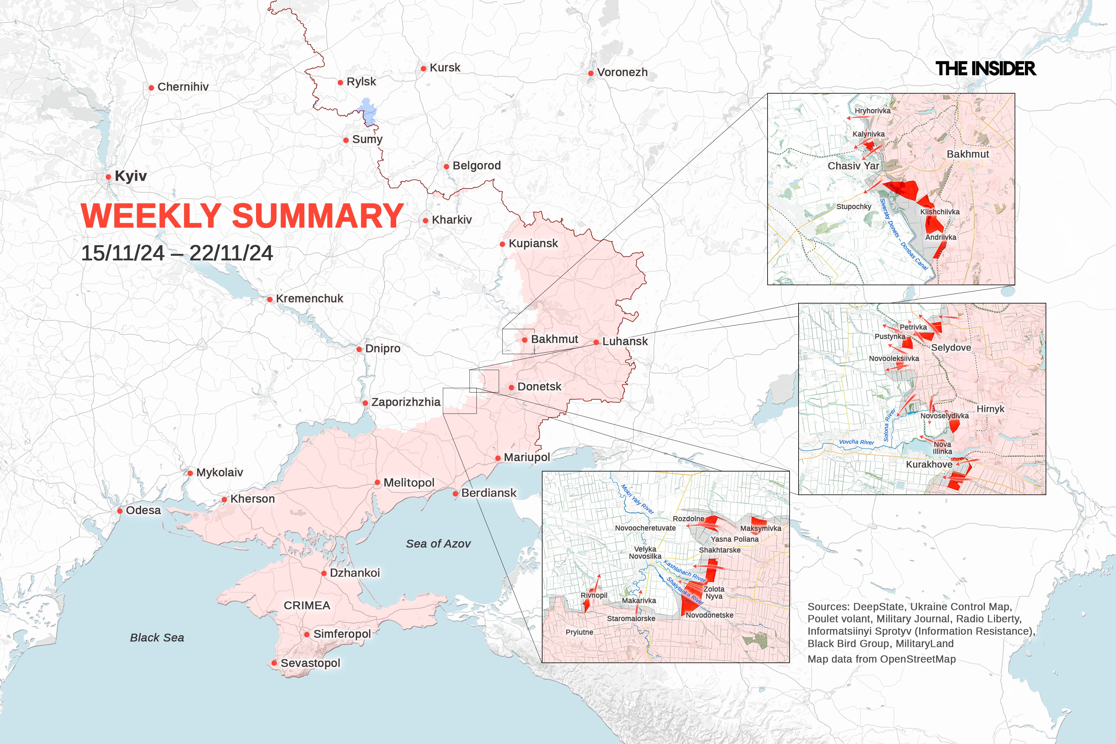 Weekly Russia-Ukraine war summary: Ukraine hit with ICBM, Russia targeted by ATACMS and Storm Shadow, battles go on in Toretsk and Kurakhove
