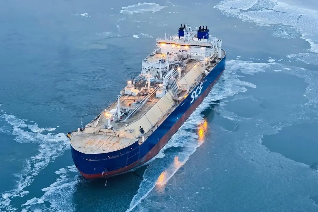 The Konstantin Posiet is Russia’s second domestically built Arc7 ice-class LNG carrier. Photo: Zvezda Shipbuilding Complex