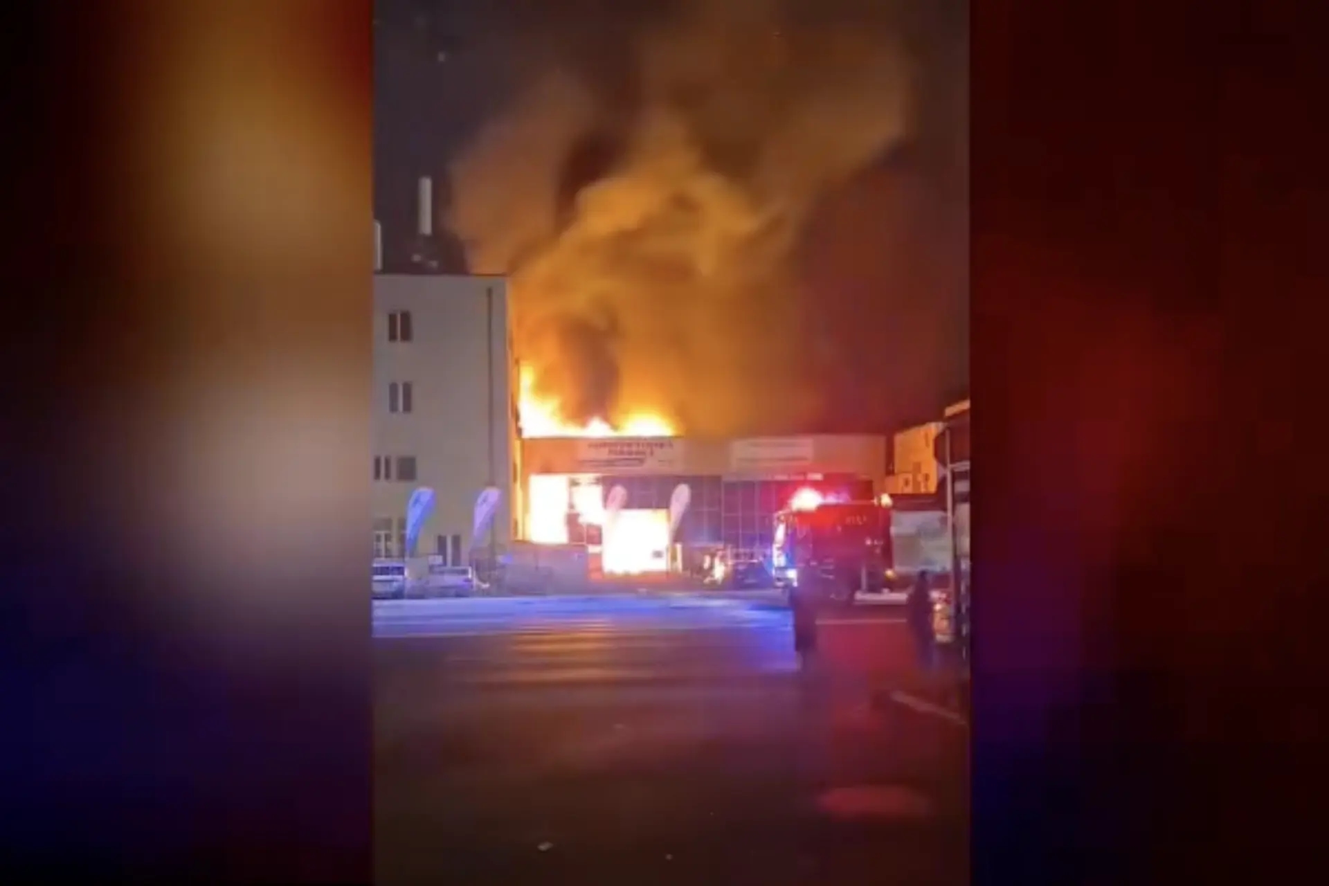 Fire at an industrial site in Brașov, Sept. 14, 2026. Video: SRI