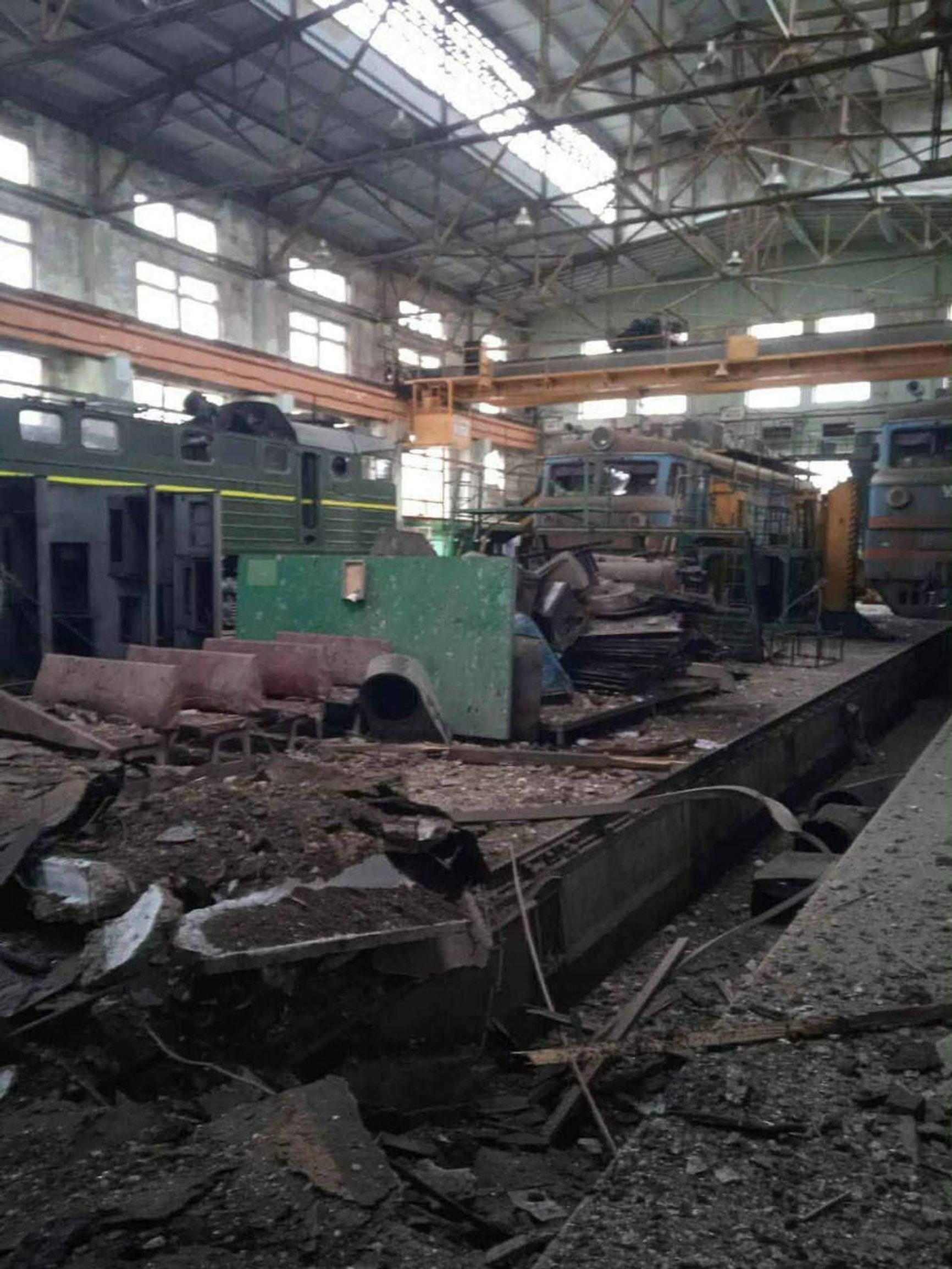 Последствия атаки по депо в Гребёнке