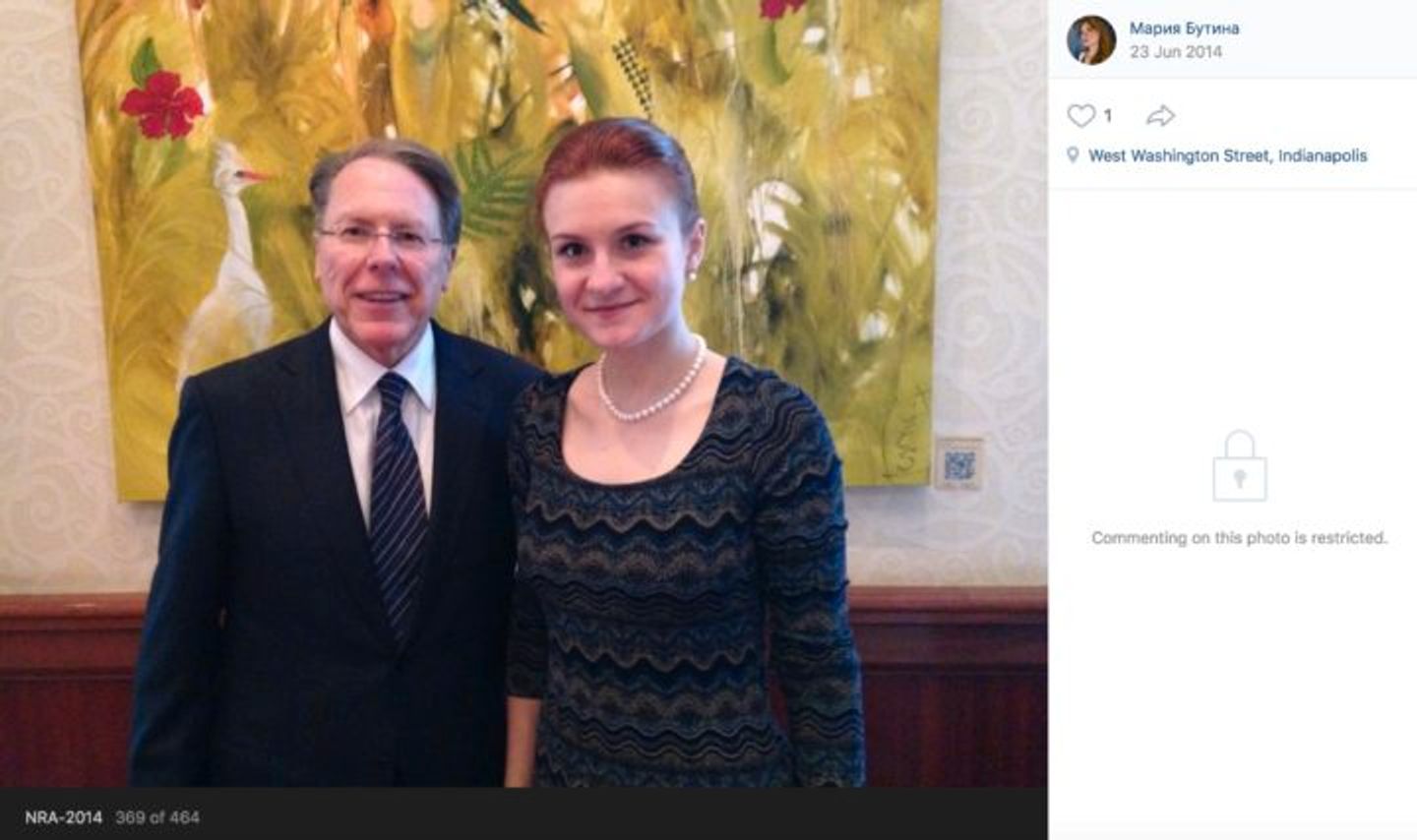 Butina and NRA CEO Wayne LaPierre
