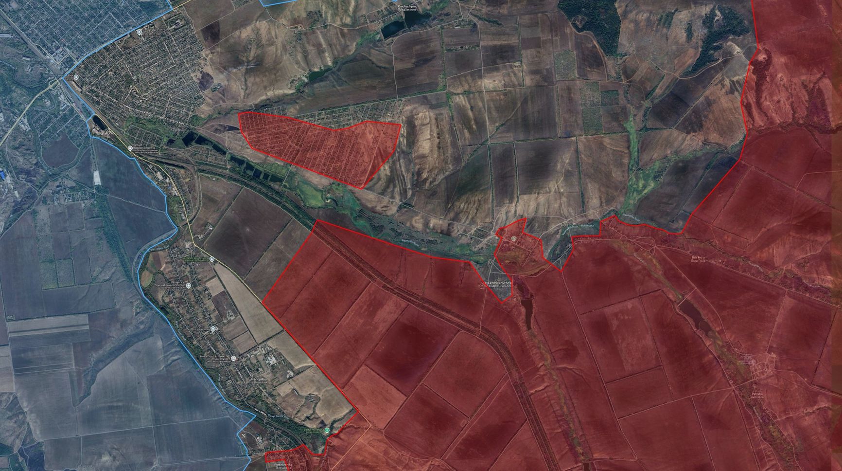 Ситуация на южных подступах к Константиновке по версии исследователя под ником Playfra