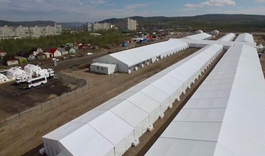 Ковидный госпиталь под Мурманском, построенный из пожароопасных материалов