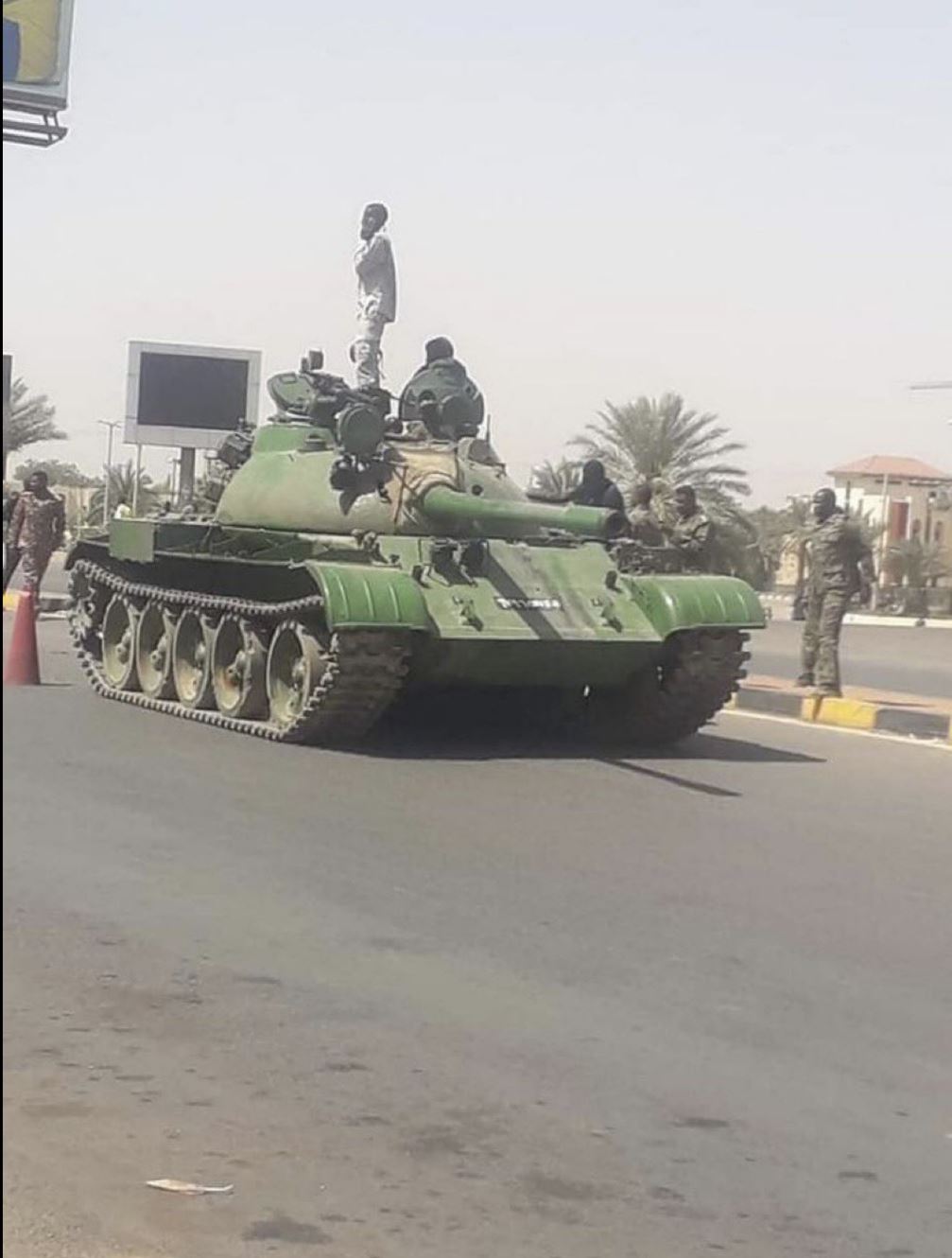 A T-54/55 in Sudan, April 2023  
