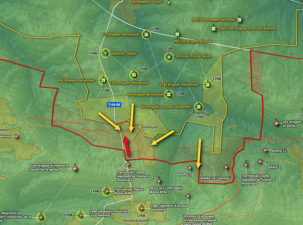 Обстановка в районе Работино по версии Poulet volant