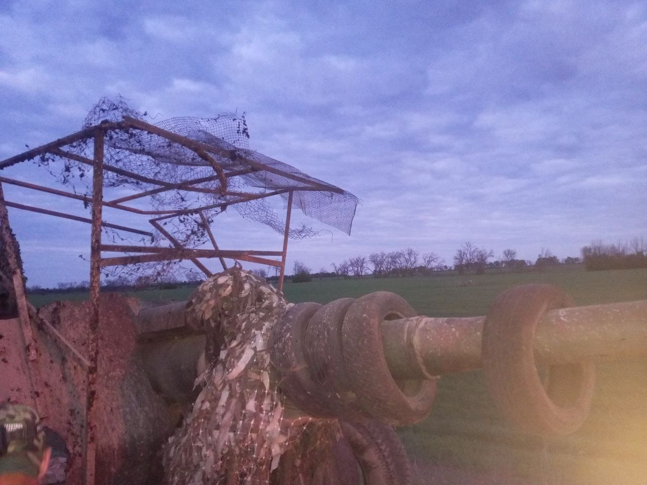 Российская гаубица с «шинной защитой»