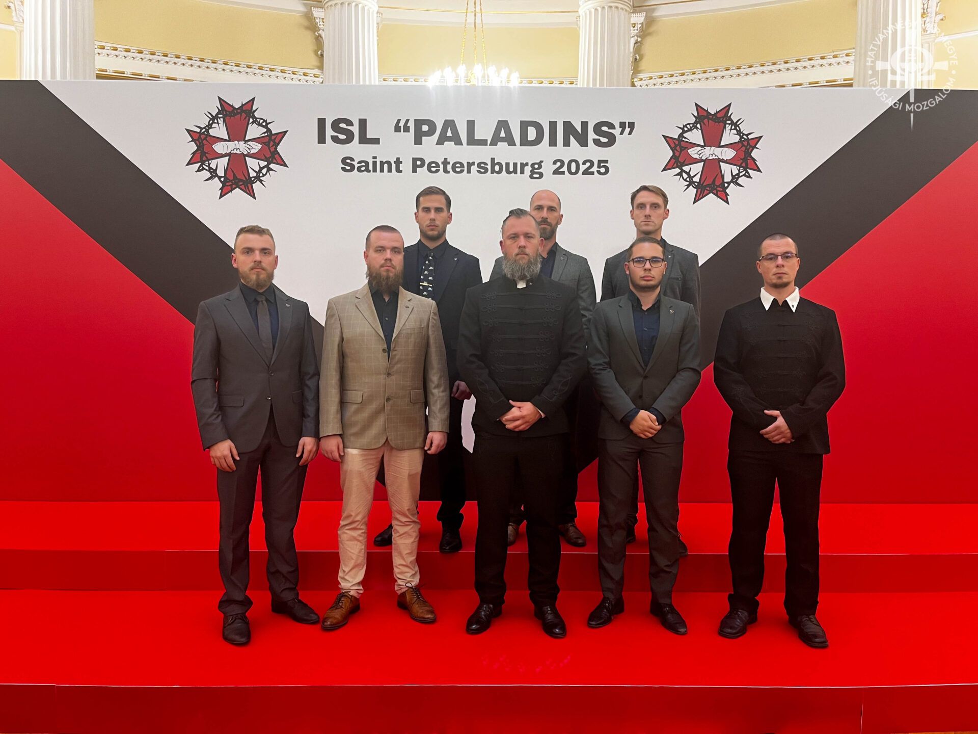 The HVIM delegation in St. Petersburg. Tamás Boór is furthest right in the front row