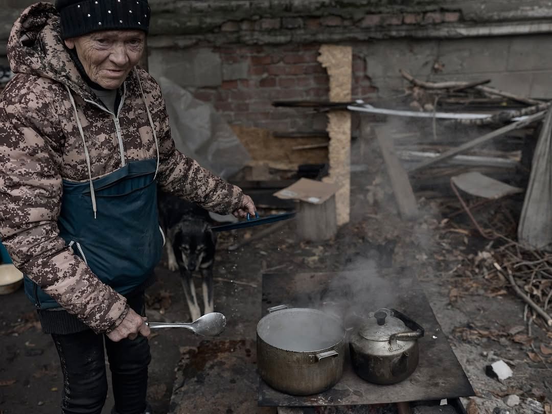 A local woman in Kostiantynivka.