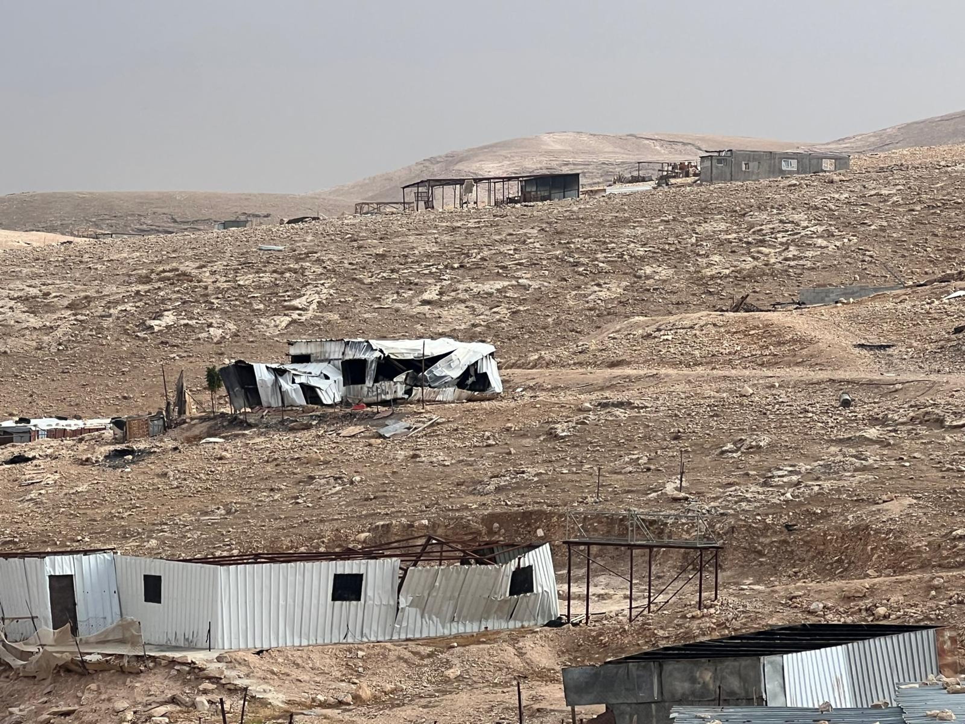 Unauthorized tent in the West Bank