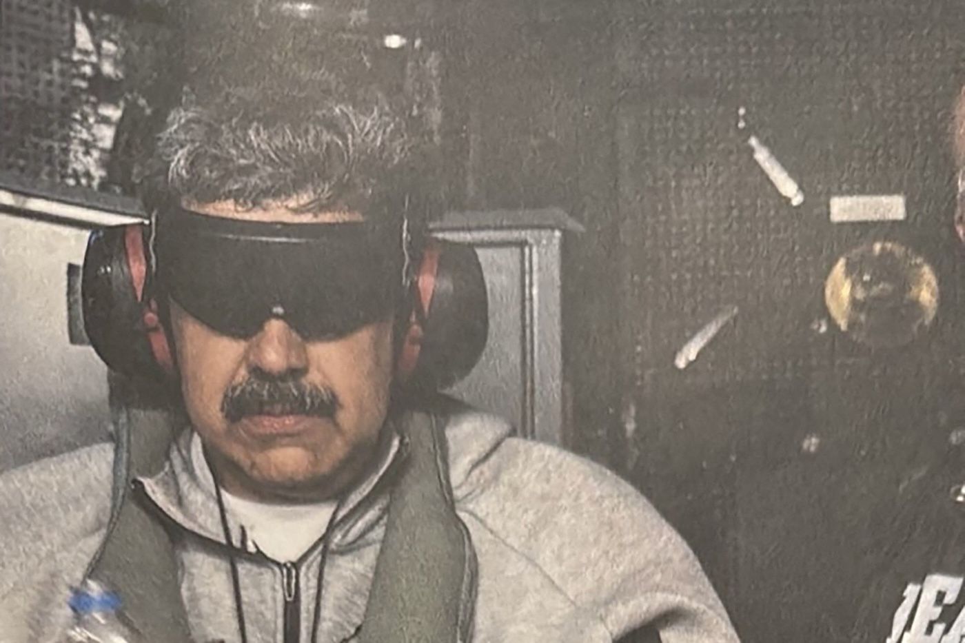 Nicolás Maduro after his capture by the U.S.