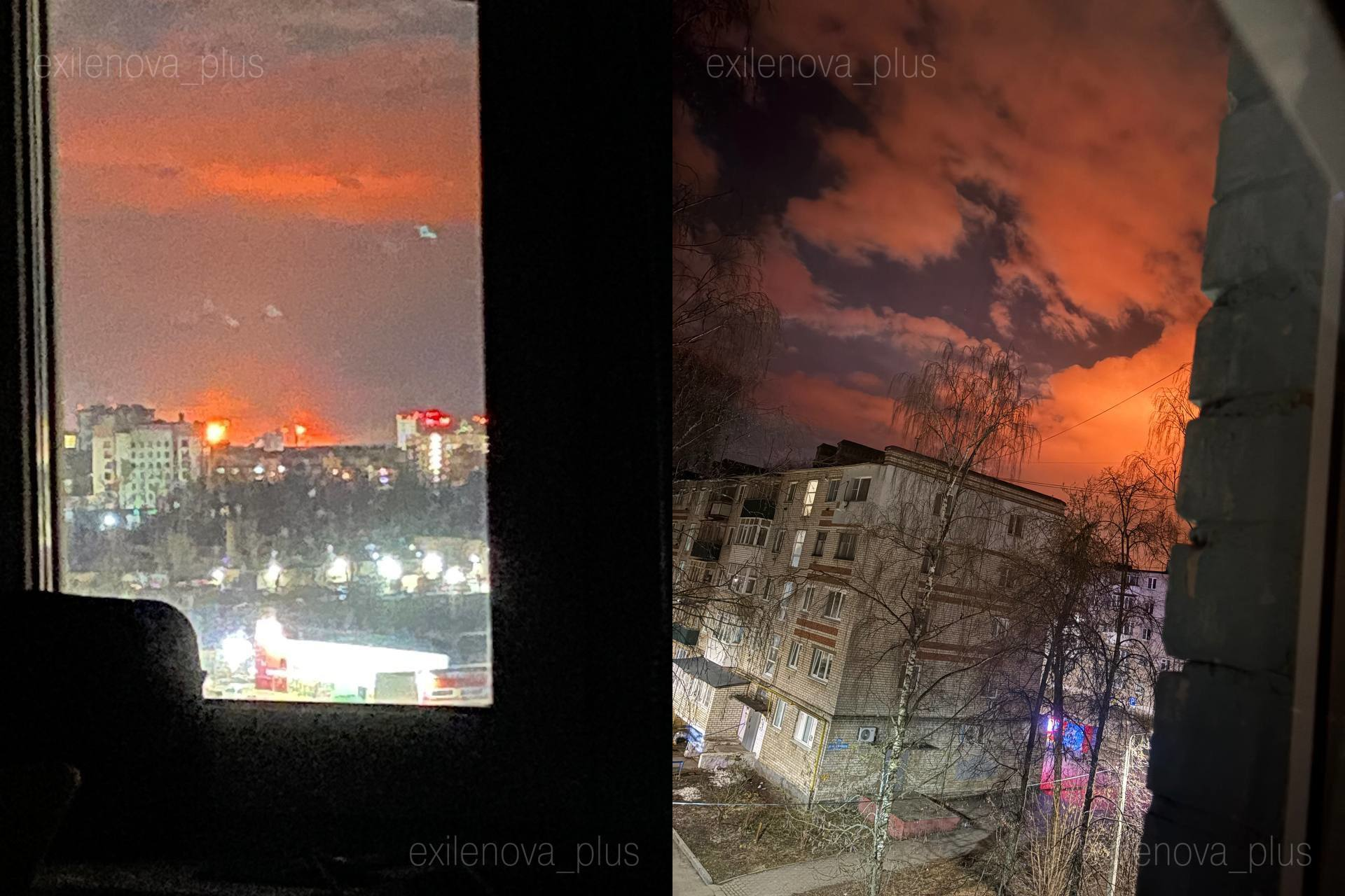 Пожар на НПЗ в Нижнем Новгороде. Фото: Exilenova+